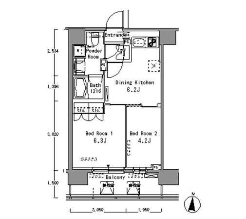 パークアクシス東陽町の物件間取画像